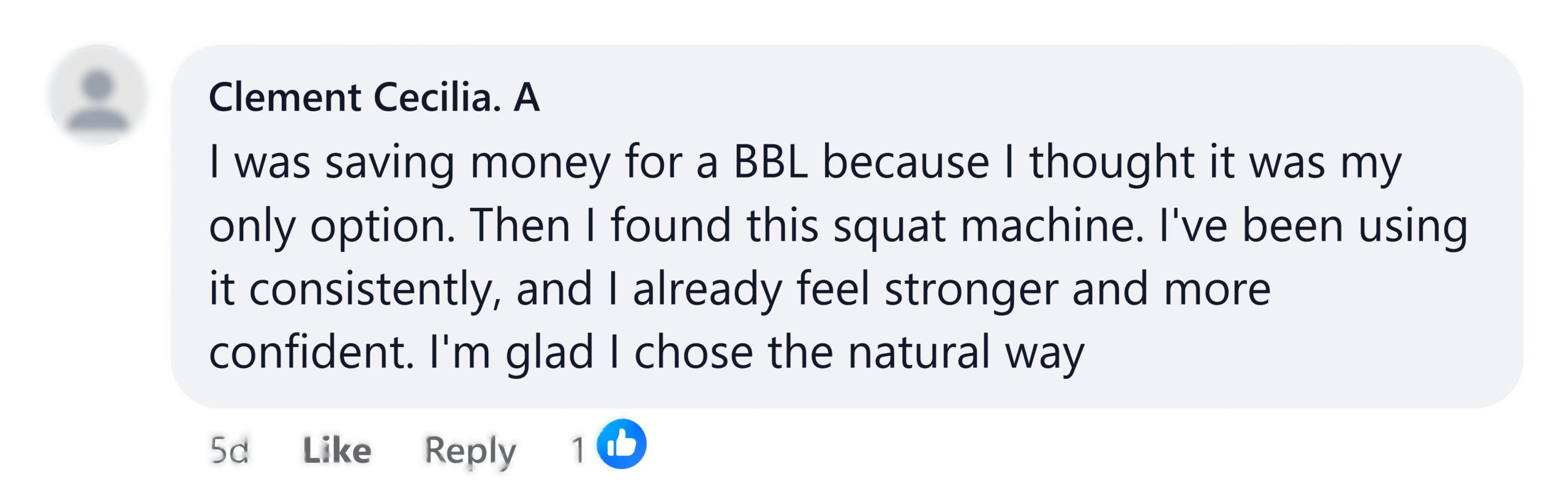 Customer comment 1